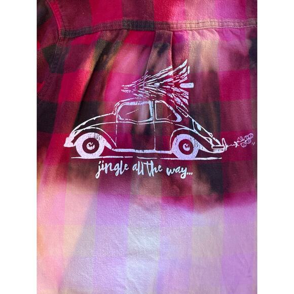 Boys' Boutique Distressed Christmas "Jingle All the Way" Red Flannel, sz S (6-7) - Picture 6 of 6